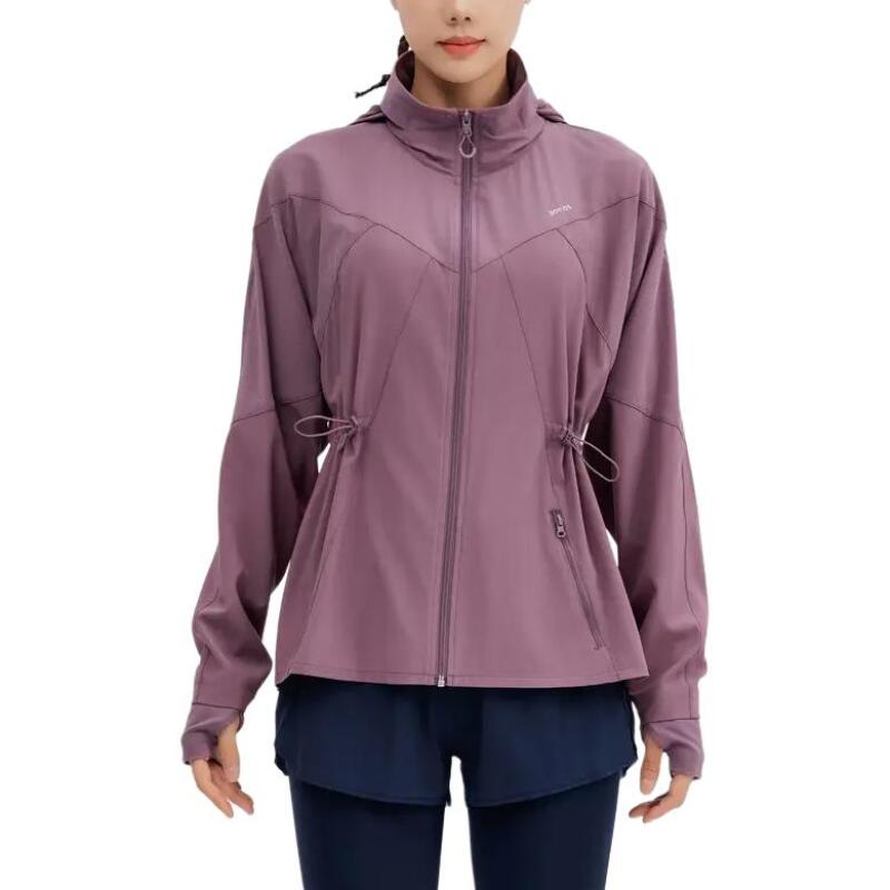 DECATHLON Cardio Fitness Stylish and Comfortable Jacket Women's Grey Purple