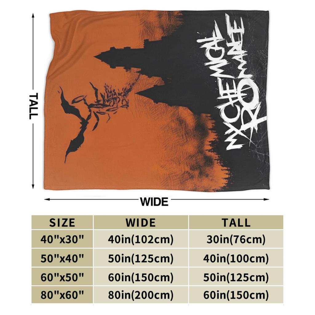 My Chemical Romance Rock Music Flannel Blankets Novelty Throw Blankets for Home 125*100cm Bedspreads