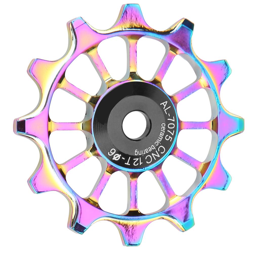 MEIJUN 12T Aluminum Alloy Bike Pulley Wheel Guide Wheel Mountain Bike Ceramic Bearing Rear Pulley