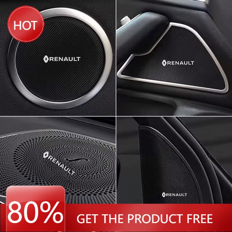 2026 Hot For Renault Hub Caps For Renault Megane 2 3 4 Twingo Clio Talisman Captur Trafic Kwid Scen 4/8pcs Metal Car Audio Decor