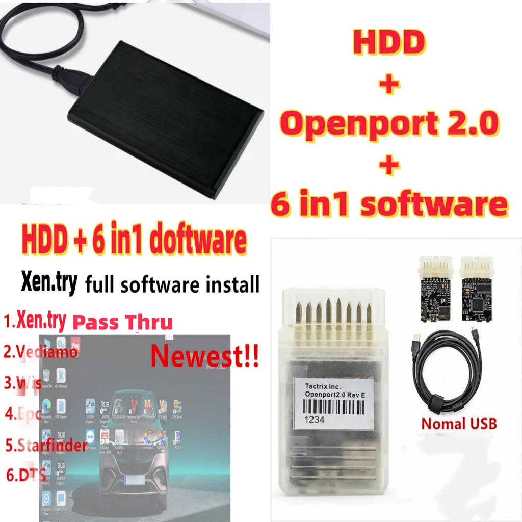 Xentry Pass Thru 2025.09 Xentry 2023.12 Diagnostic Software with Tactrix Openport 2.0 ECU Chip Tuning Tool OBD2 Scanner Tool