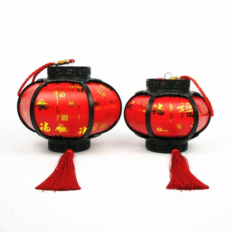 Portable Lantern Chinese LED Lantern Spring Festival Luminous Lantern ABS Material Home Decorative Lanterns for Children