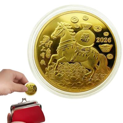 Chinese New Year Horse Coin Year Of The Horse Coin For Collectors Collection Display Collecting For Kids Women Decor Home Art