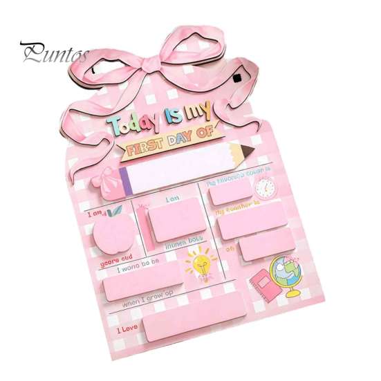 Wedding Reception Signage First and Last Day of School Board Sign for Kids, Reusable Wooden Memo Chalkboard Sign, Cute Writing Daily Notes Schedules