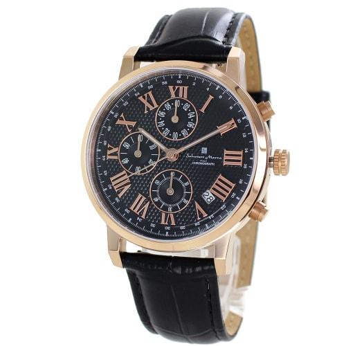 

Salvatore Marra Men s Chronograph Watch with Date Calendar and Leather Strap, No. 4