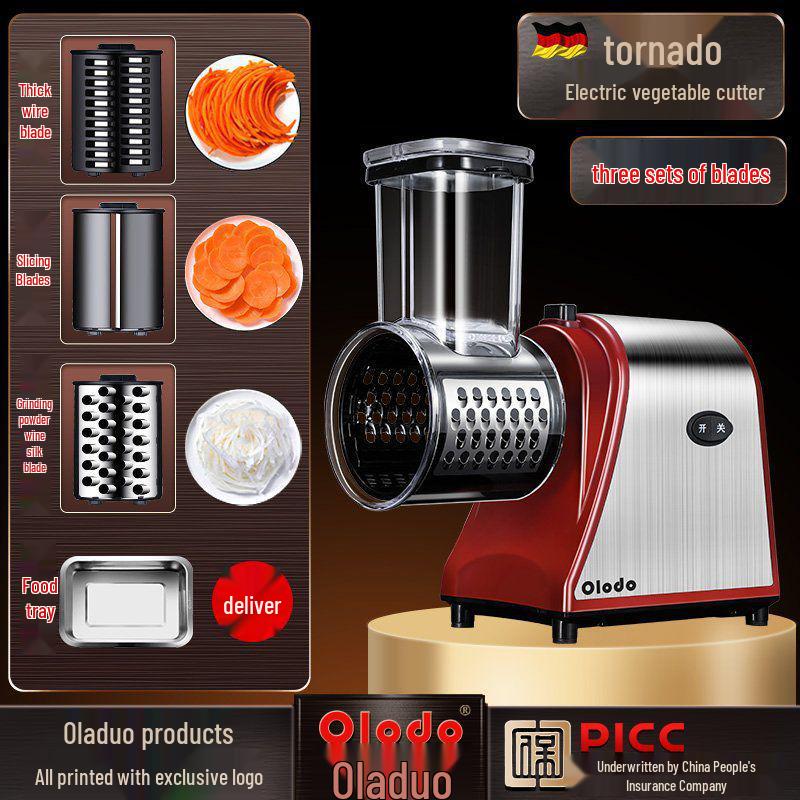 Ouleduo Elektrický kráječ zeleniny, Multifunkční kráječ, Strouhač & Mlýnek