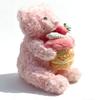 Pink Barcelona Cake Bear Plush Toy Ornament Peach Birthday Cake Plush Pink Bear Comfort Plush Birthday Gift
