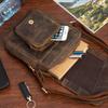 Men's Leather Shoulder Bag, Small, Elegant, Brown, Beltimore
