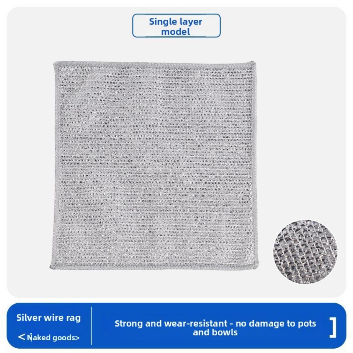 

Многофункциональная металлическая чудо-салфетка для уборки, увеличенное полотенце для посудомоечной машины, кухонная губка для протирки, салфетка из ультратонкого волокна для сухой и влажной уборки 3pcs