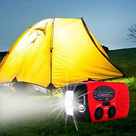2000mAh Solar Hand Crank Emergency Radio with USB Charging and Disaster Prevention