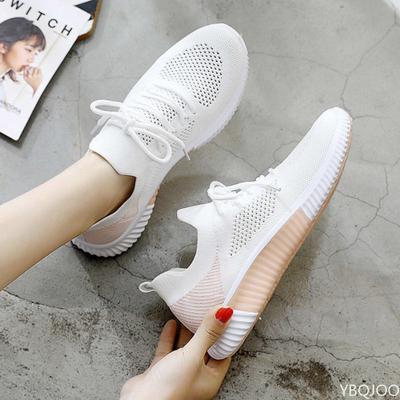 Scarpe da Donna Vulcanizzate alla Moda Scarpe da Donna Primavera Bianco Traspirante Sport Mesh Versatile Estivo Basse Vuote da Passeggio Antiscivolo Nuove