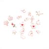100Pcs Different Styles Mix Size Color Alloy Metal Drop Oil Charms Gold Pendant