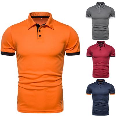 Mens Casual Polo Shirts Short Sleeve Golf Shirt Fashion Button  Classic Top
