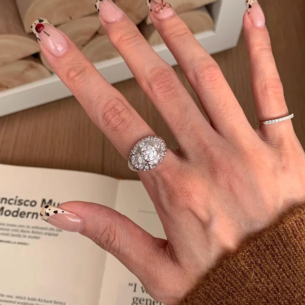 New Personalized Ring, Women's Geometric Exquisite, Elegant, Fashionable, Versatile and Open Mouth Rings