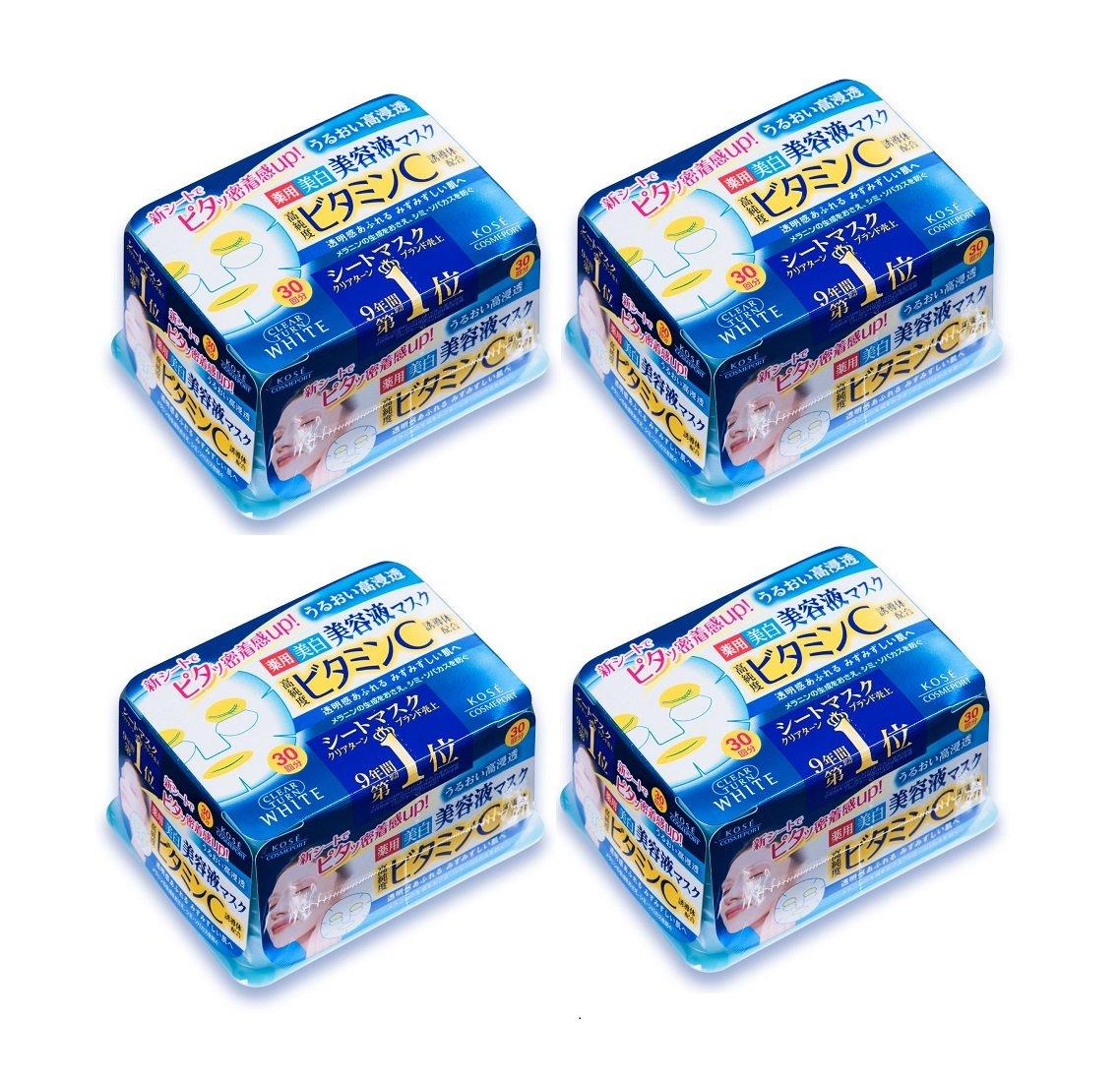 

KOSE Clear Turn Essence Mask 30 doses x 4 pieces [Bulk purchase] (Vitamin C)