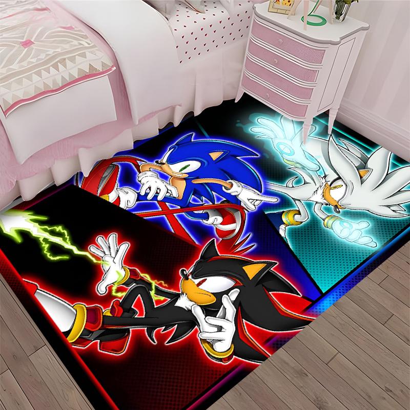 Sonic Printed Carpet, Rug for Office Chair Living Room Bedroom Kitchen Room Decor Gifts.