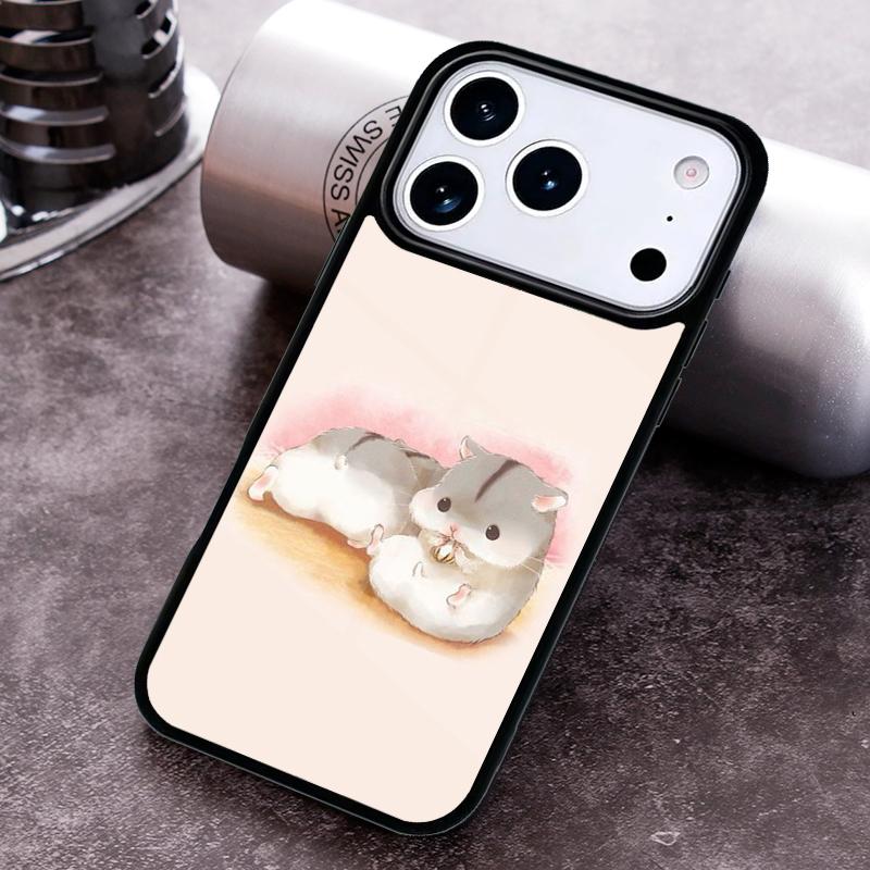 

Rabbit mouse Hamster Phone Case for iPhone 17 16 15 Pro Max Air 14 13 12 11 Plus Shockproof Capa Cover iPhone 12 Pro Max