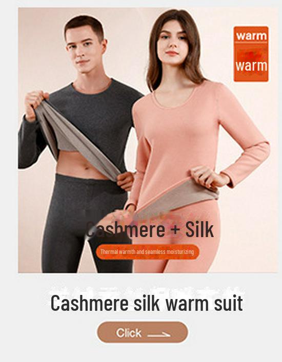 Damski i Męski Zestaw Bielizny Termicznej z Niemieckiego Aksamitu - Bezszwowy, Elastyczny, Okrągły Dekolt, Kolorowy, Dwustronnie Szczotkowany, Odzież Jesienna