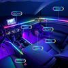 24 In 1 Universal Acrylic hidden LED Strip Light Symphony Ambient 64 Color RGB Car Interior APP music atmosphere Lighting