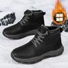 2024Winter Men's Boots Outdoor Waterproof High Top Snow Boots Plush Warm Cotton Shoes Non-slip Hiking Boots for Men Botas Hombre