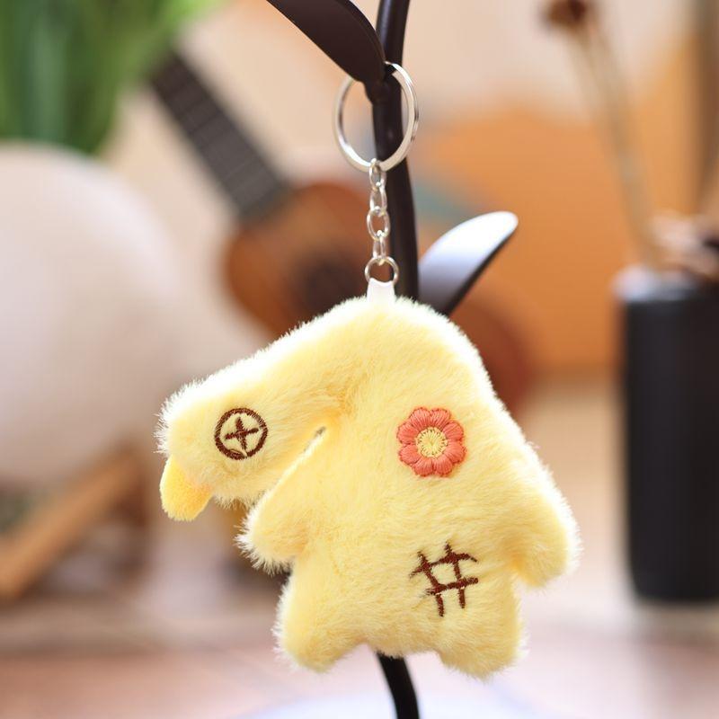 Funny Flower Goose Plush Keychain Stuffed Duck Doll Keyring Backpack Pendant Schoolbag Hanging Decoration Lovely Gifts
