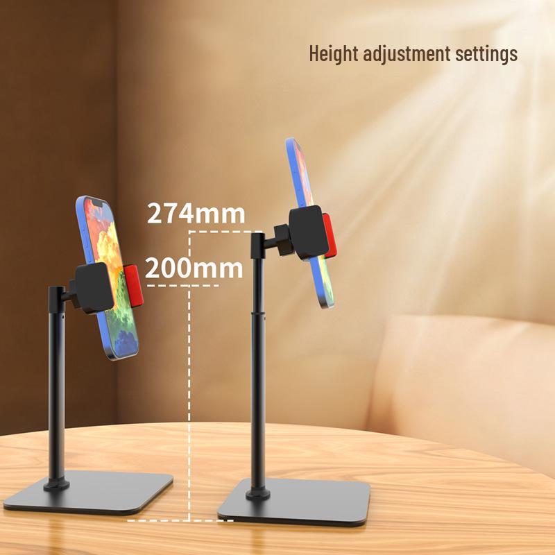Retractable Multifunctional Metal Desktop & Bedside Phone/Tablet Stand for Live Streaming & Online Classes