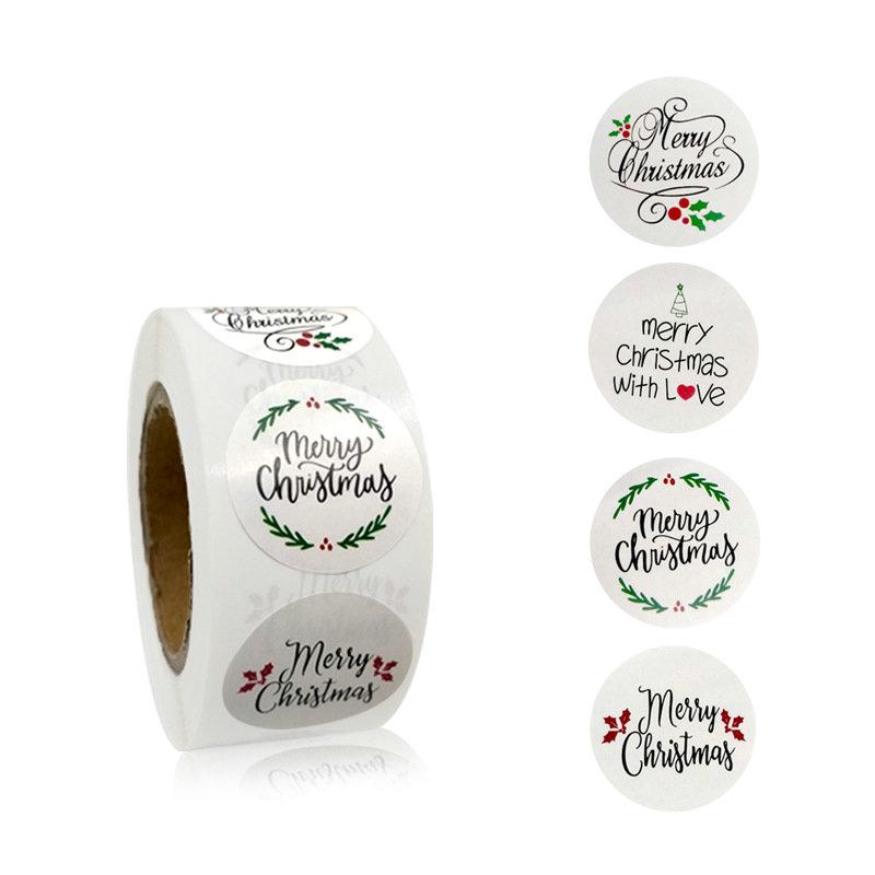 Children'S Christmas Gift Label Stickers School Teachers Commended Students Reward Self-Adhesive Decorative Gifts Series
