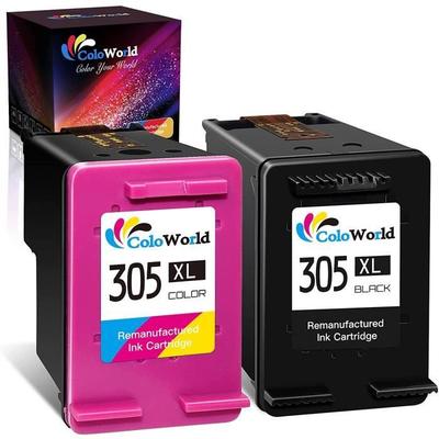 Wiederaufbereitete 305 XL Schwarze und Dreifarbige Tintenpatronen für HP 305 305XL Multipack für hp DeskJet 2710 2720 2722.