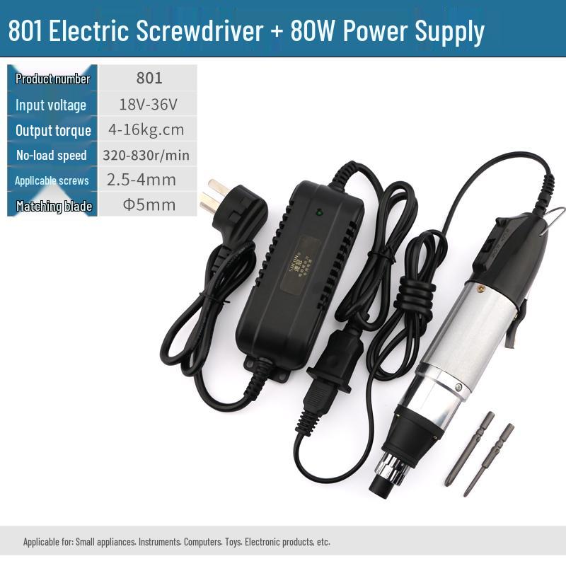Electric Screwdriver Set 220V: Models 800, 801, 802 with Adjustable Speed and Torque