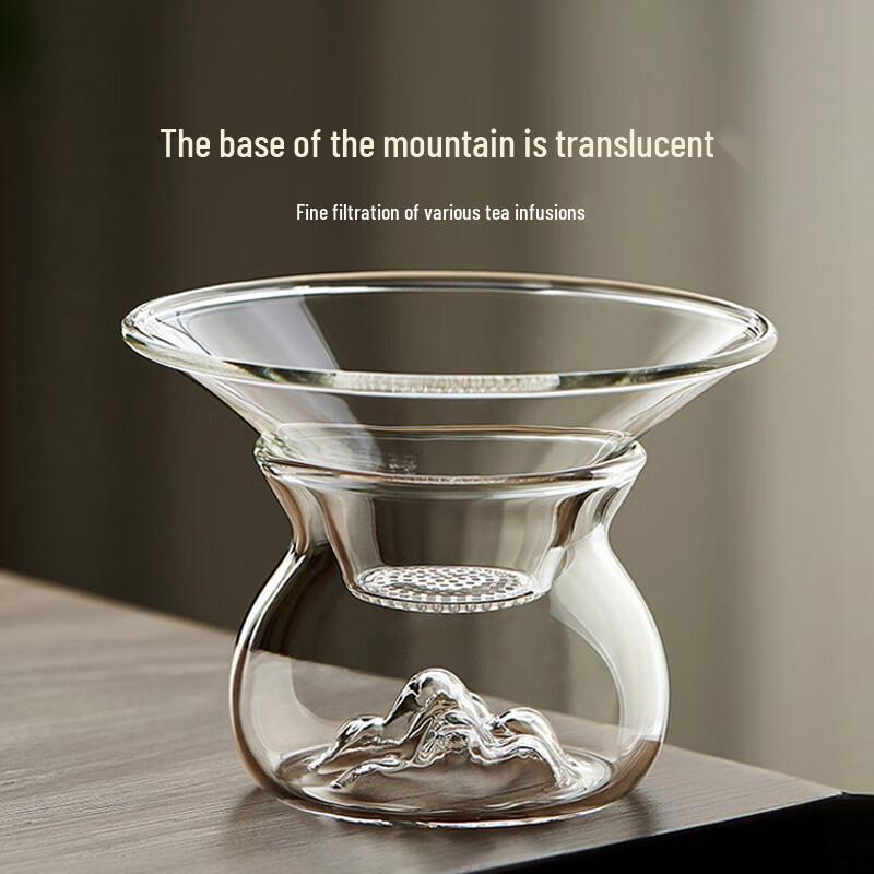 YIJUKUE Mountain View Glass Tea Strainer