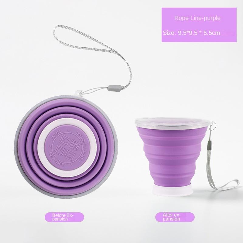 

Складная чашка из силикагеля, портативная, наружная, портативная и удобная в использовании, складная чашка из съедобного силиконового материала 320mm1PCS