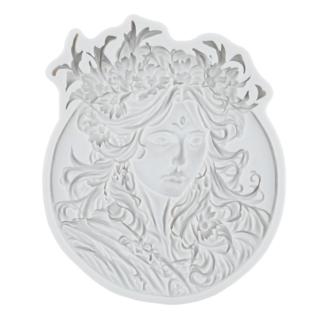 Cameo with Picture Frame Silicone Molds Lady Avatar Fondant Mold Cake Decorating Tools Cupcake Topper Candy Chocolate Gumpaste Mold