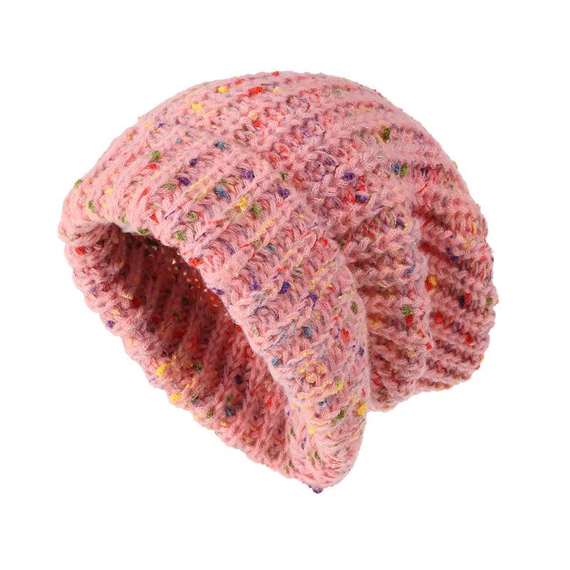 Trendy Mixed Color Slouchy Beanie Classic Coldproof Warm Skull Cap Thick Knit Hats Beanies For Women Autumn & Winter
