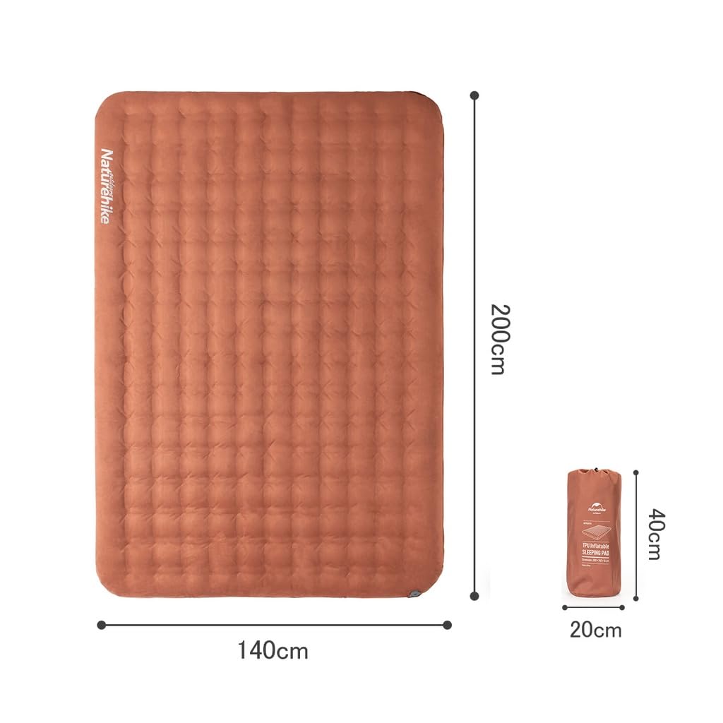 Naturehike Air Mat for 2 Air Bed TPU Addition of 13cm Water Excursion Colors Available for Mountain Sleeping Soft Storage Camping Equipment People,