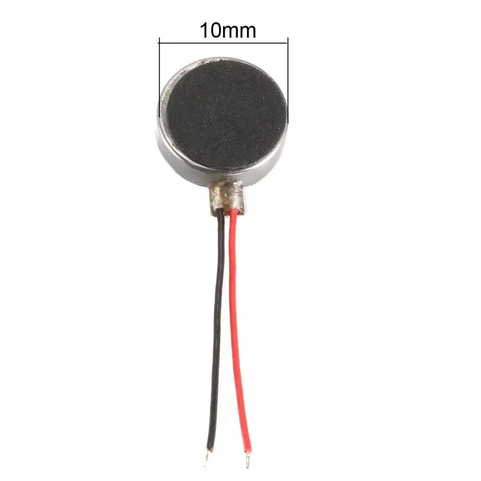 10Pcs/Lot Mini Vibration Motor DC 3V 12000rpm Flat Coin Button-Type Micro DC Vibrating Motor for Mobile Cell Phone Pager Tablet