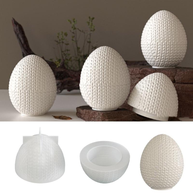 Creative DIY Silicone Mold For Crafting Individualized Egg Shaped Candle Holders And Storage Containers Ideal For Home Decors Projects