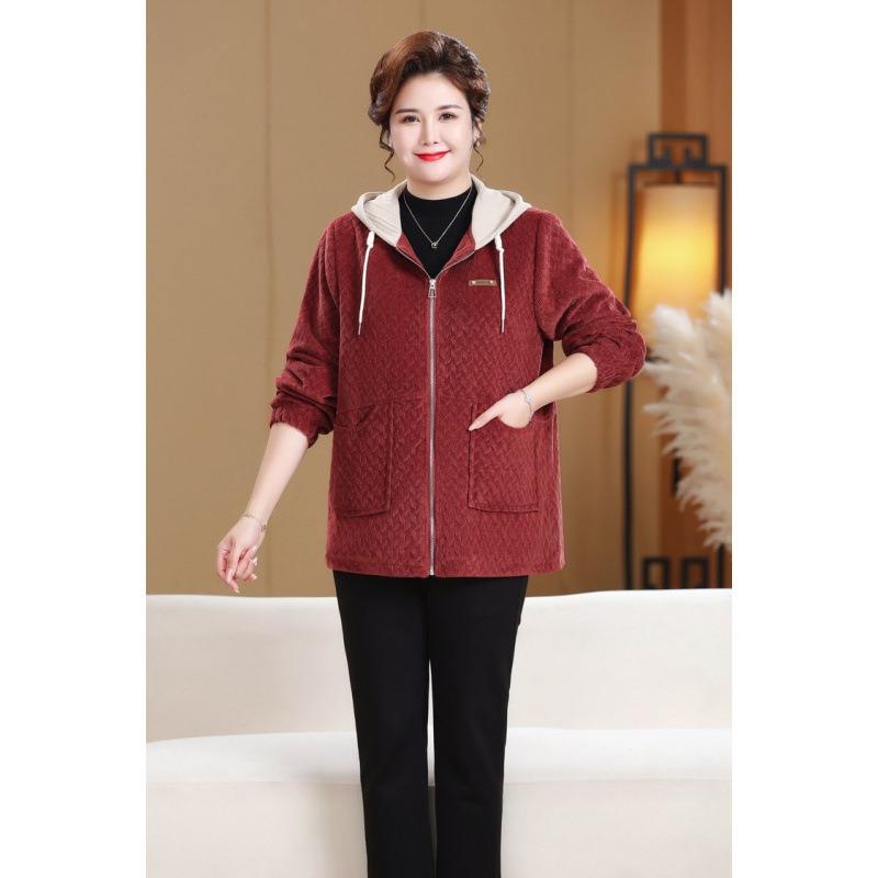 New fashion coat large size new top loose hooded casual meat cover and thin