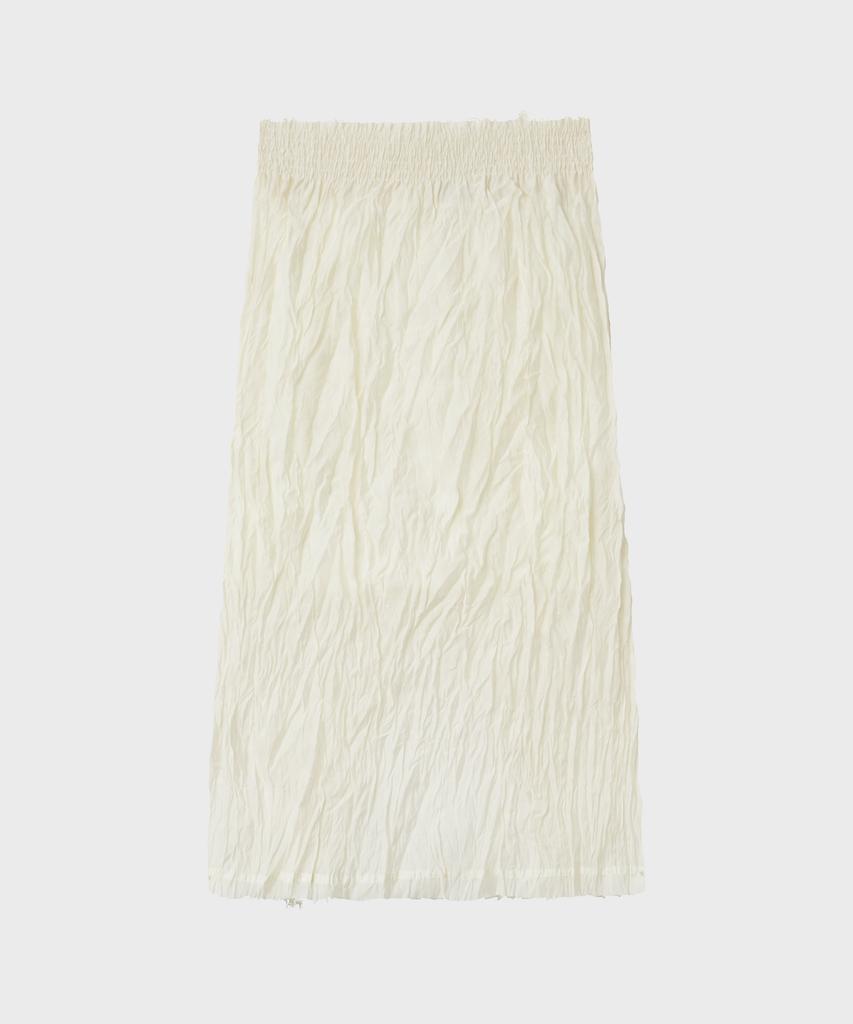 Noir For Woman Wrinkle Texture Long Skirt (Buttercream)
