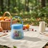 Camping ao Ar Livre Portátil Alimentos Portátil Silicone Recipiente de Armazenamento de Alimentos Bebida Fria Balde de Gelo 1200ml