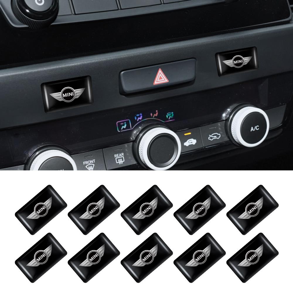 3D Epoxy Car Logo Badge Sticker Decoration Auto interior Accessories For MINI Cooper JCW WORKS R55 R56 F55 F56 R57 R58 R59 R60 mjewr55