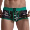 Boxer JOCKMAIL Nylon Camouflage Stampato Mesh traspirante Boxer Slip a vita bassa Mutande Alla moda Intimo sportivo grande elasticizzato da uomo