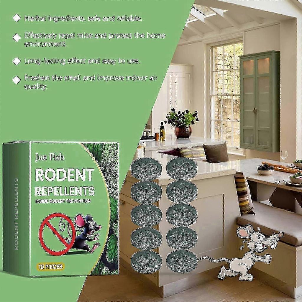 Pillola Repellente per Ratti, Olio Essenziale Vegetale Repellente per Roditori per Interni ed Esterni Domestici