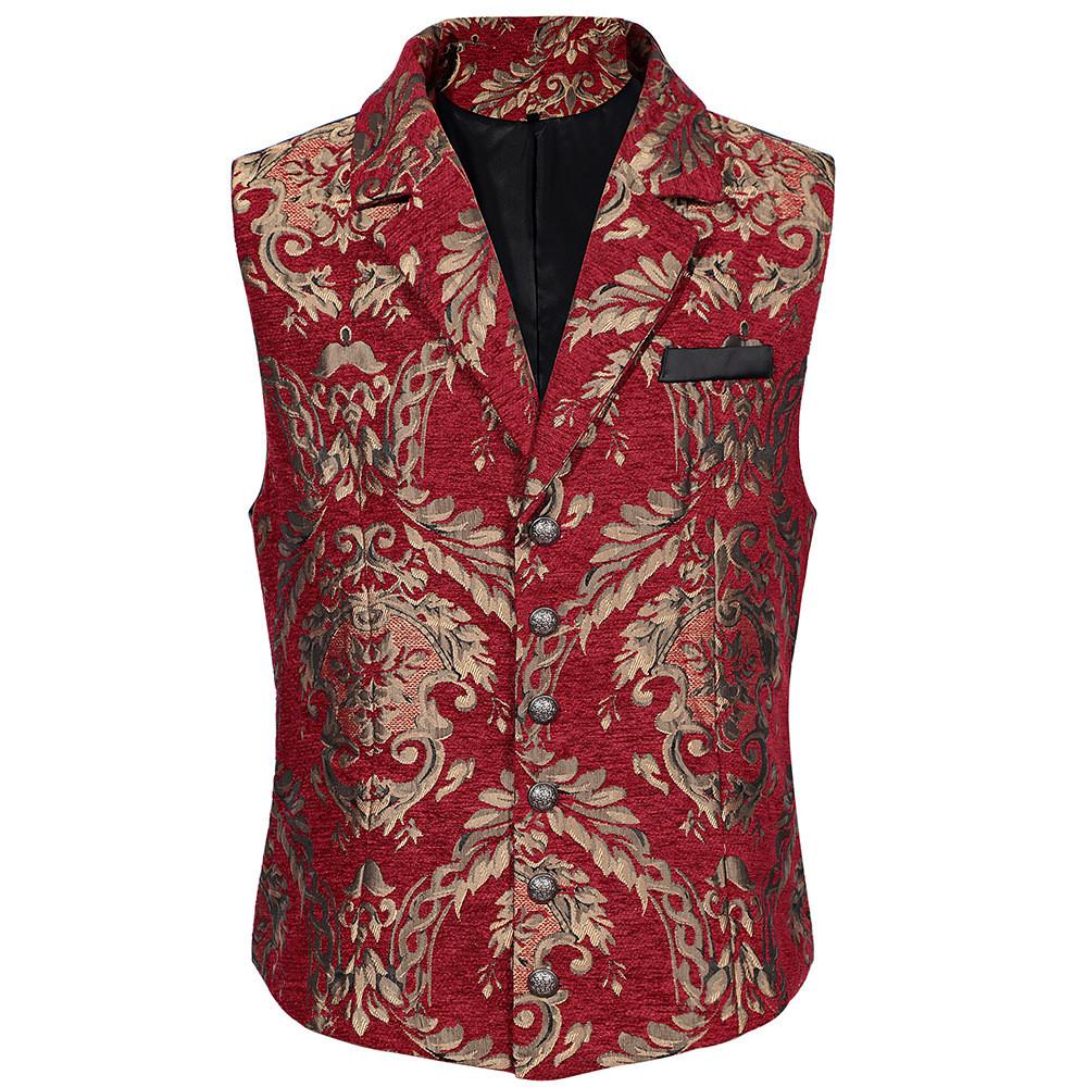 

Unisex Elegant Suit Vest With Polyester For Halloween Stage Events And Shows M красный