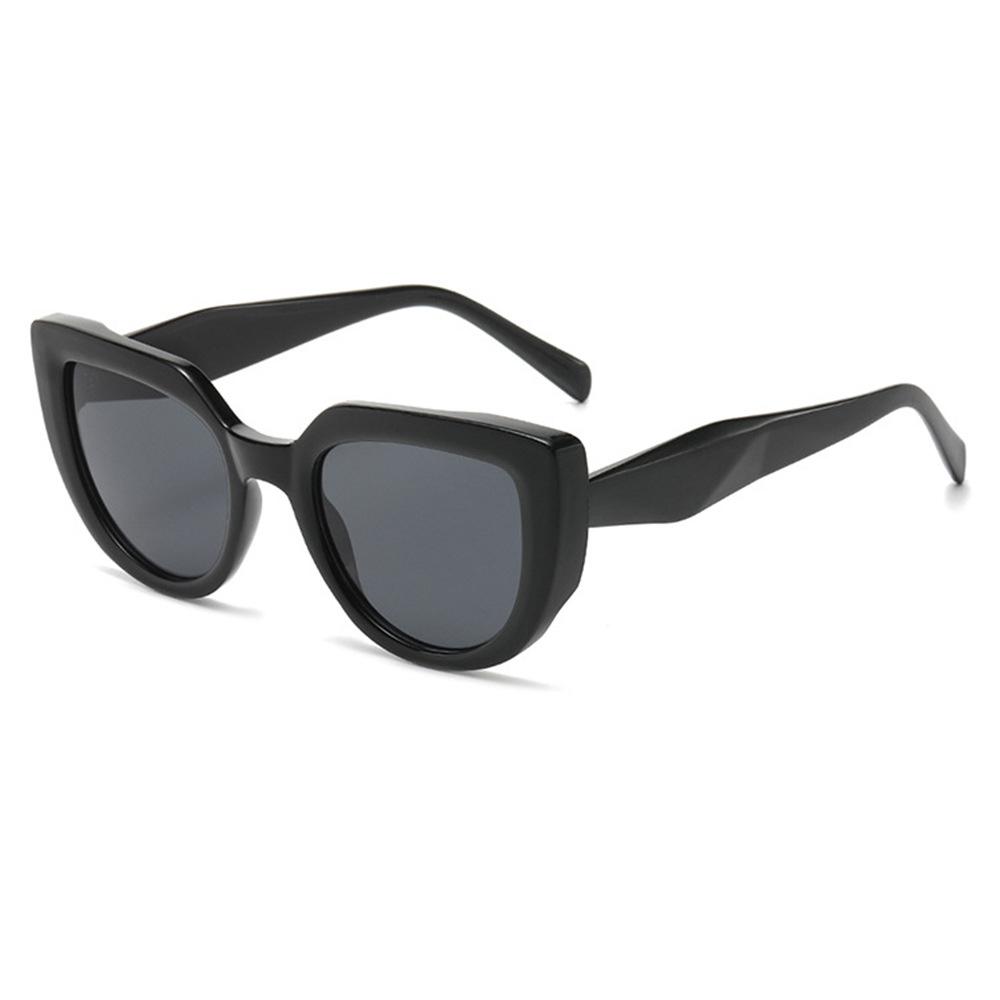 Retro Fashion Leopard Print Gradient Cat Eye Women Sunglasses  Color Block Mirror Frame Men Casual Travel Shades Eyewear Uv400