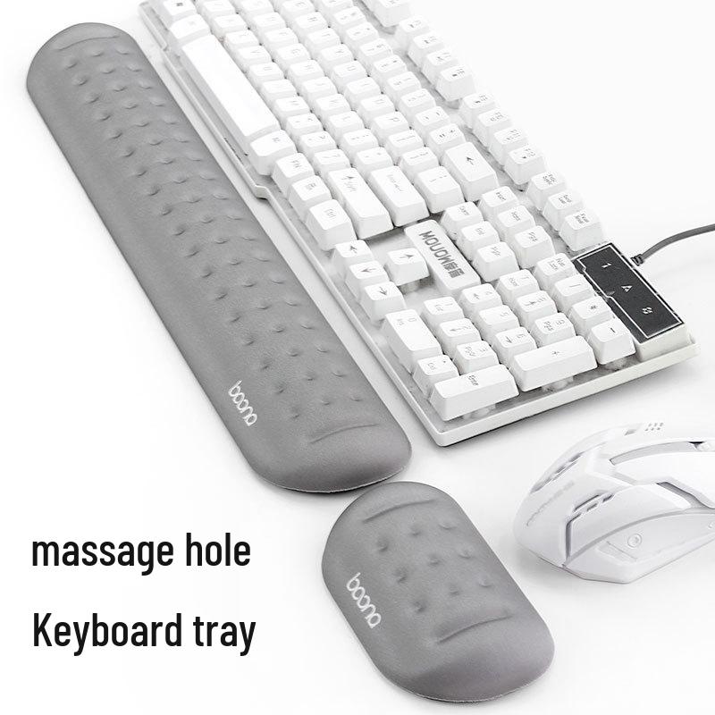 Wrap-Around Wrist Rest for Mechanical Keyboards - 87/104 Keys with Memory Foam Mouse Pad