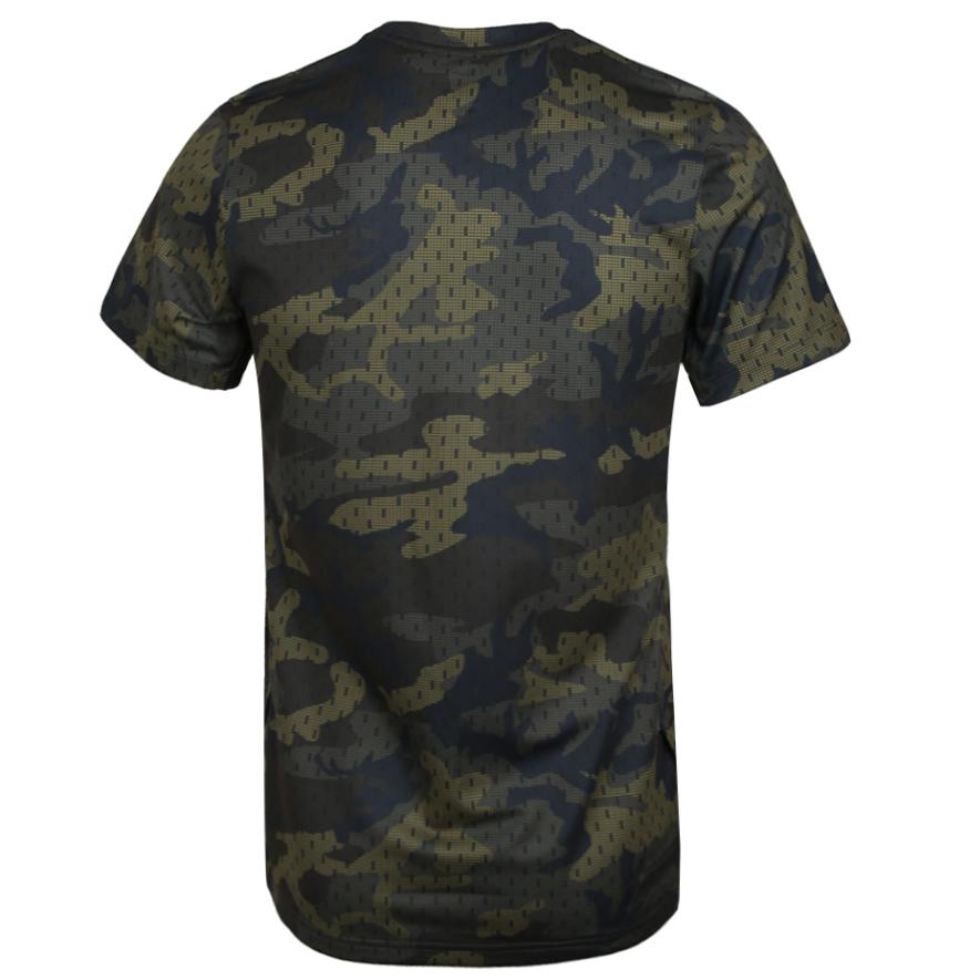 Nike Round Neck Mesh Breathable Short Sleeve T-Shirt Men Tops Military-Green 925798-399