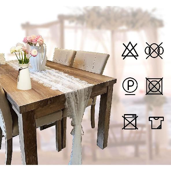 3 Pcs White Lace Table Runner 14 x 120 Inch Embroidered Boho Table Runner for Wedding Party Bridal Shower Decorations Vintage Rustic Table Runners