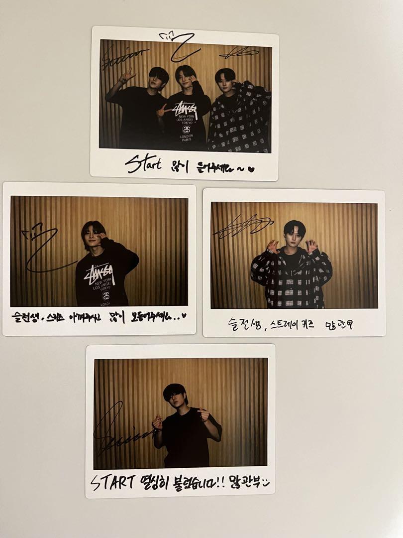 

[USED] 4 straykids photo cards One day, a smart resident life OST included