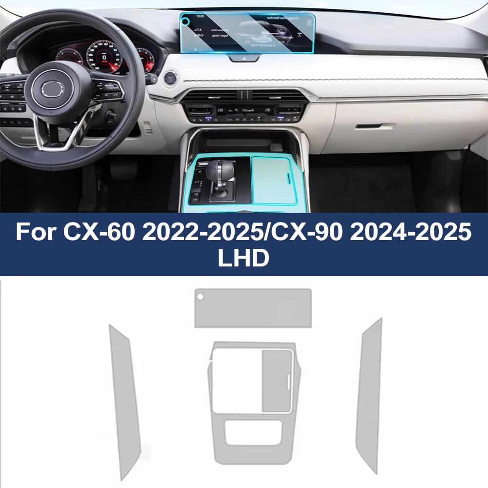 

TPU Protective Film for Mazda CX-60 CX-90 2026 2026 2026 2026 Car Pre-cut PPF Interior Center Console Transparent Film Cover