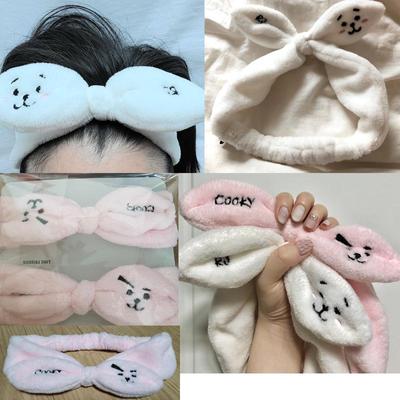 Official  Ribbon Hair Band Wash Face Bath Spa Face Makeup Hair Ring Authentic